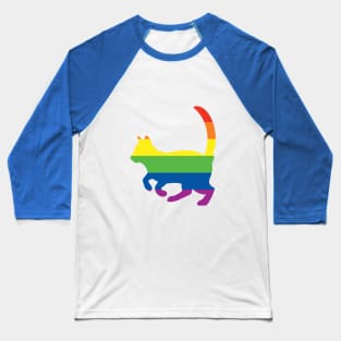 Pride Animals- Gay Cat Baseball T-Shirt